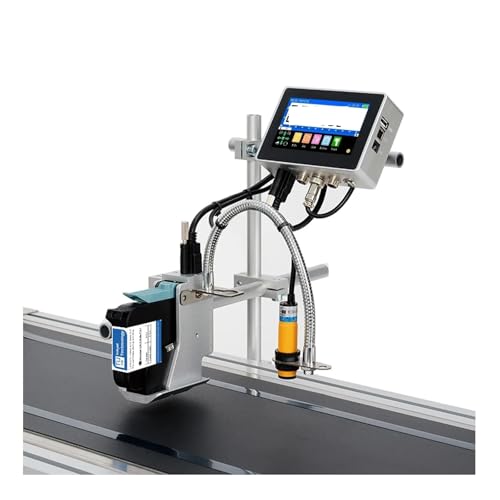 Impresora de inyección de tinta industrial en línea 130PLUS con boquilla de 12,7/25,4 mm y pantalla de 4,3 pulgadas, código de barras QR, número de lote, logotipo, fecha.(25.4mm without ink)