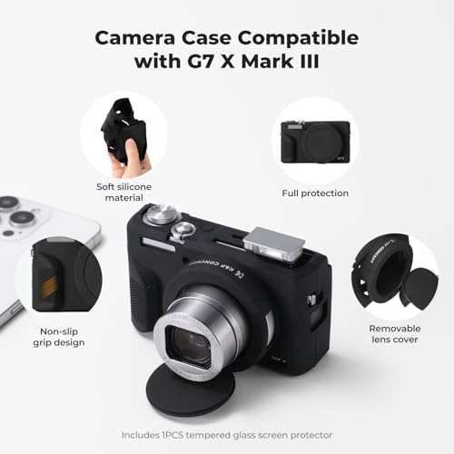Funda de silicona para cámara compatible con Canon Powershot G7X Mark III miniatura 2