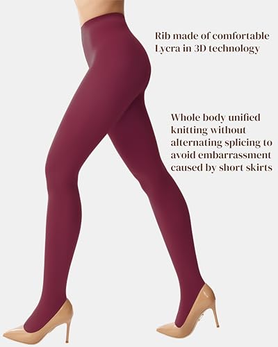 Image of leg elegant Women's 80 Den Microfiber Soft Opaque Tights Pantyhose