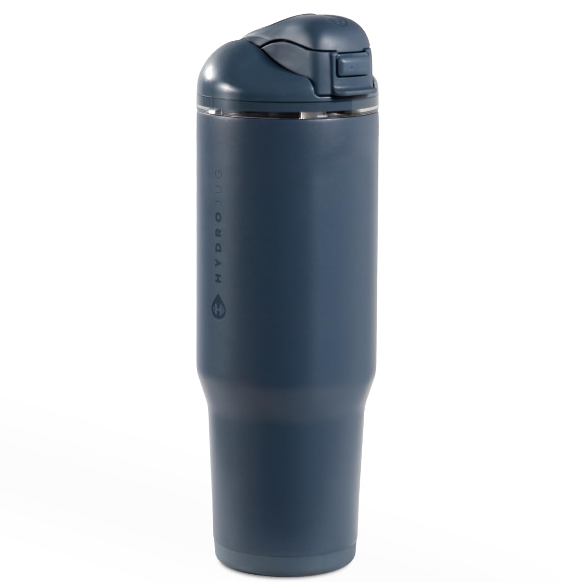 HydroJug Ease2o Water Bottle with Straw & Chug Lid, Stainless Steel, Vented Cap to Help Reduce Pressure, Water-Level Window, Cup Holder Friendly,