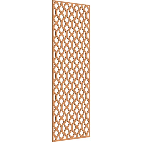 Image of 33 3 /8 inchW x 84 3 /8 inchH x 1 /4 inchT Resort Decorative Fretwork Wood Wall Panels, Cherry