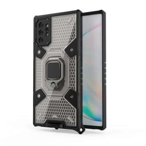 Glaslux TPU Samsung Galaxy Note 10 Plus Hybrid Shockproof Case | Rotating Ring Holder & Kickstand In-Built | Bumper Back Cover For Samsung Galaxy Note 10 Plus (Black) (B09R7TTQ89) Amazon Price History, Amazon Price Tracker