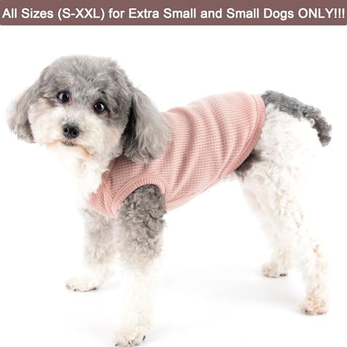 Zunea Dog Shirts for Small Dogs Summer Vest T-Shirt Soft Breathable Puppy Clothes Basic Tee Shirt Pet Sleeveless Tank Top Chihuahua Yorkie Cat Sweatshirt Apparel Pink S - Image 2