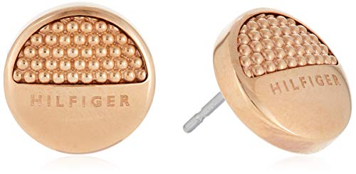 Preisvergleich Produktbild Tommy Hilfiger Classic Signature Damen Ohrstecker Edelstahl Rosévergoldet 1,1 cm