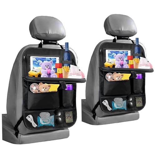 Organiseur de siège voiture multifonctions : 10 poches et tablette de rangement