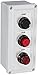 Siemens 52C307X Heavy Duty Pushbutton and Indicator Light Control Station, Water and Oil Tight, 3 Command Points, 1 Red Indicator Light, Flush Black "START" Labeled Pushbutton, Raised Red "STOP" Labeled Pushbutton, Momentary Operation, NEMA 4X Fiberglass Protection, 120V Contact Types, 1NO + 1NC Contact Types