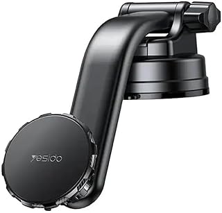 V Volt Magnetic Car Phone Holder with 360 Degree Rotation Base, Compatible with All Phones, Windshield or Air Vent Mount.