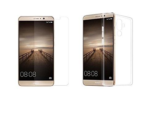 NOVAGO Compatible avec Huawei Ascend Mate 9- Pack 1 Coque transprente Solide + 1 Film en Verre trempé écran