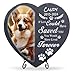 SCZQOVR Personalized Pet Memorial Stones for Dogs, Dog Memorial Gifts for Loss of Dog, Cat Memorial Gifts, Pet Tombstone, Dog Passing Away Gifts, Memorial Garden Stone Engraved with Photo (Heart 02)