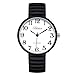 Blekon Collections New Super Large Face Stretch Band Japanese Movement PC21J Fashion Watch (Black)