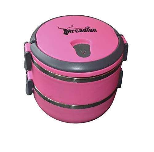 Arcadian - Juego de cuencos para comida y agua de viaje, diseño compacto, calidad alimentaria con cuenco superior hermético. Ideal para camping.