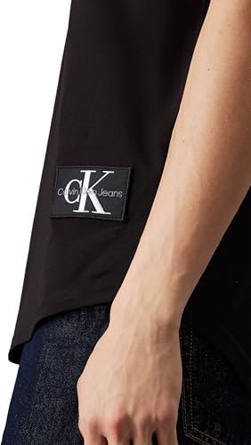 Calvin Klein BADGE TURN UP SLEEVE Erkek Tişört, Siyah, L - Görsel 3