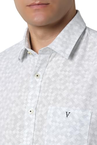 Image of Van Heusen Casual Printed Shirt for Men| Premium Cotton| Full Sleeves| Slim Fit |Breathable Fabric