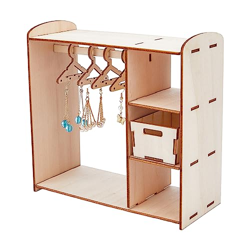 Présentoir pour maison de poupée en bois pour créer un dressing miniature réaliste