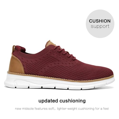 Image of Men's Mesh Sneakers Oxfords Lace-Up Lightweight Casual Walking Shoes Driving Shoes