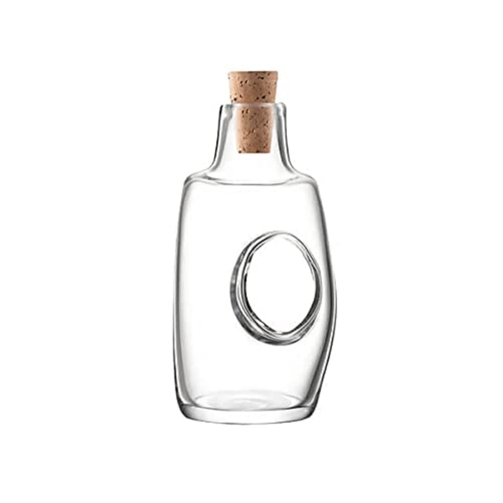 LSA International Void Oil/Vinegar Bottle & Cork Stopper 120ml Clear| 1 Unit | Mouthblown & Handmade Glass | VO01