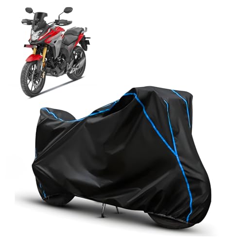 Image of Water Resistant Bike Cover for Honda NX200 | All Weather UV & Heat Resistant, Dustproof, Triple Stitched, Windproof Elastic Bottom