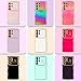 LCHULLE for Samsung Galaxy S23 Ultra Case for Women Girls, Cute Wave Frame Curly Shape with Love Heart Camera Protection Luxury Plating Shockproof Case for Galaxy S23 Ultra 5G, Colorful Dark Purple