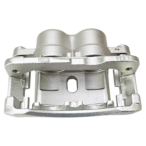 Image of TRQ Rear Brake Pad, Caliper, & Rotor Kit Ceramic Vented Premium G-Coated Compatible with 2002-2006 Chevrolet Avalanche 2500 2001-2013 Suburban 2500 GMC Yukon XL 2500