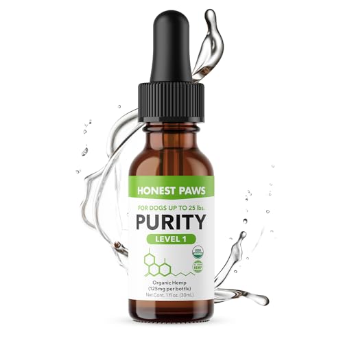 Honest Paws Hemp Oil for Dogs - Natural Hemp Seed Oil Calming Purity Drops for Dogs - Rich in Omega 3 6 9 to Promote Healthy Bones Joint Support Relaxation Managing Normal Stress - Made in The USA