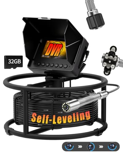 4.3" self-leveling sewer camera with 32GB DVR