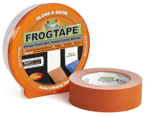 Frogtape Abdeckband für verschiedene Oberflächen, orange, SHU104201 0W, 0V, 36 mm x 41,1 m