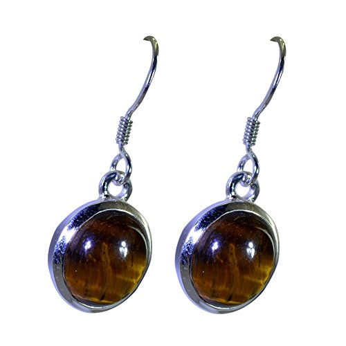 Boucle d'oreille oeil de tigre argent sterling chakra et guérison