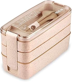 AASONS | BENTO Lunch Box for Adults | Reusable Lunch Box Food Storage Container with 3 Compartments and Cutlery Set | Leak Proof | Microwave and Dishwasher Safe (Beige)