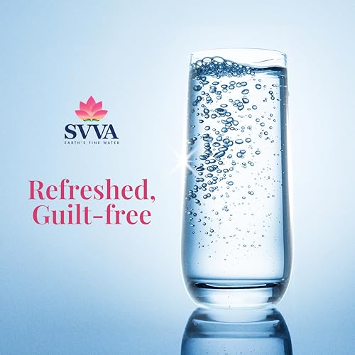 Image of SVVA Sparkling Water 250ml (Pack of 24) | Premium Sparkling Water Bottle | Sugar Free Drinks | Zero Calorie Drink | Carbonated Water | Proudly Made in India | Premium Glass Bottle