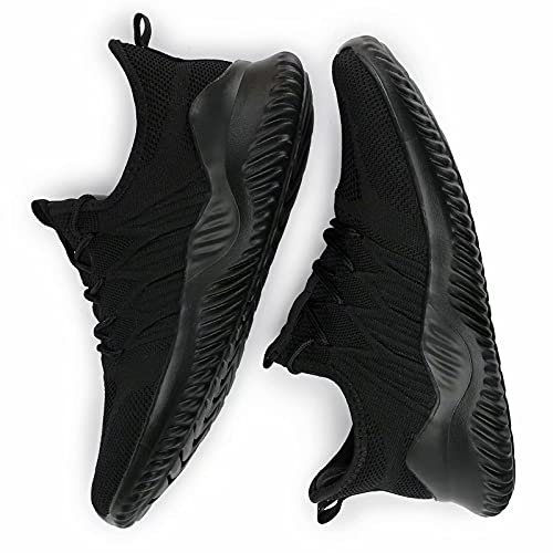 Socviis Mens Slip On Running Shoes Athletic Walking Trainers Lightweight Breathable Mesh Tennis Sneakers All Black by Socviis - Used condition - Image 8