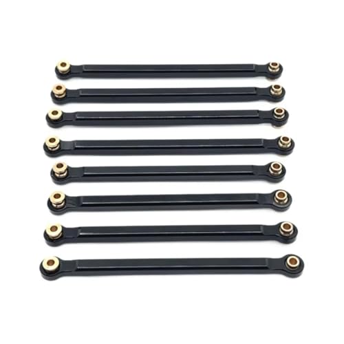 Rc Special Connecting Rod for Mn for Mn128 Mn86 G500 8Pcs Metal for Chassis Fixing Rod Remote Control Car Tracked Vehicles Parts and Accessories Upgrades Replacement Use(Black)