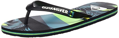 Quiksilver Molokaislashprt M Sndl, Sandalias con Plataforma Plana para Hombre, Varios Colores (Black / Green / Green), 43 EU