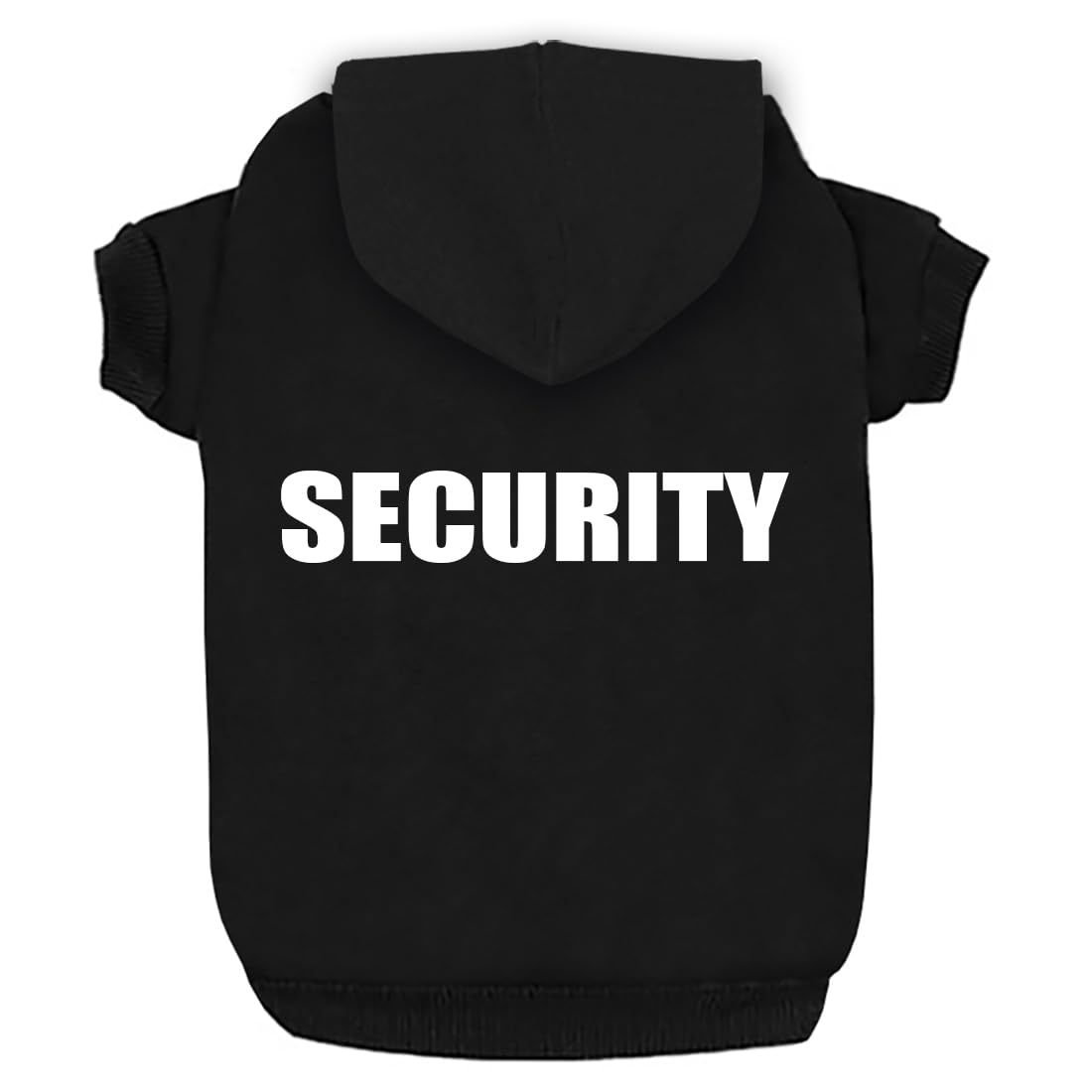 Izefia Security Dog Hoodies Clothes Apparel Winter Sweatshirt Warm Sweater Cotton Puppy Hoodie for Small Dog Medium Large Cat Black 4XL