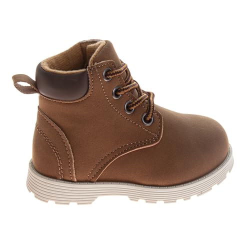 Josmo Kids Construction Boots MidCalf - Lace Up Workboot Trekking Walking Climbing Hiking Boot - Tan (Size 2 Big Kid) by Josmo - Image 2