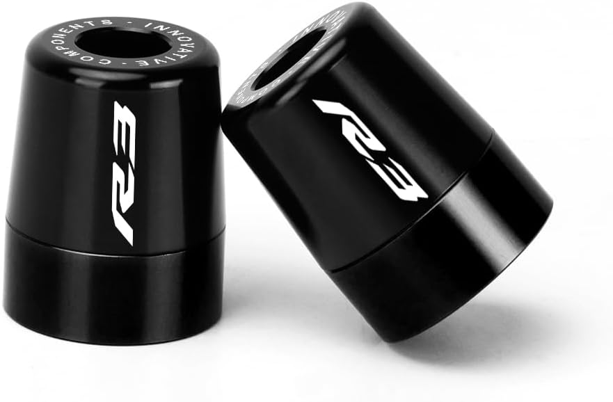 Handle Bar Ends Hand Grips Plug Caps Compatible with Yamaha YZF R3 2015-2019 2020 2021 2022 2023 2024 2025 | Motorcycle Balance Pad YZF-R3 YZFR3 Accessories
