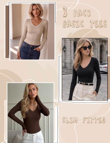  Long Sleeve Shirts for Women V Neck - image 6
