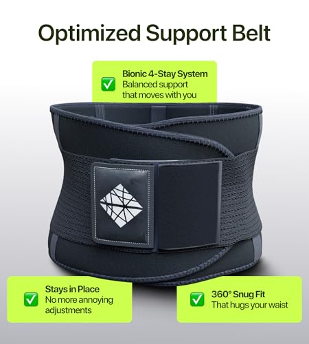 NeoHealth 5XL Plus Size Back Brace – Adjustable Lumbar Support for Women & Men | Lower Back Pain Relief & Injury Prevention | Discreet Under-Clothes Belt for Big, Tall, Obese & Overweight Individuals