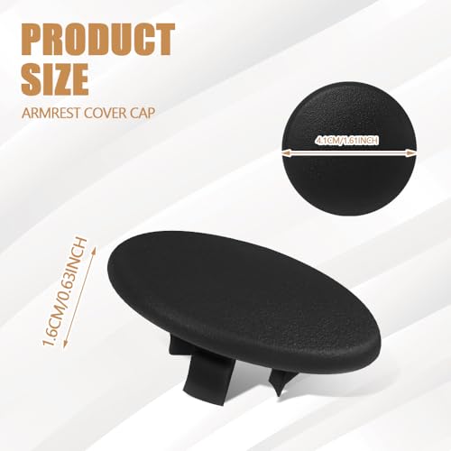 2PCS Armrest Cover Cap, Seat Parts Replacement for 07-19 Chevy Tahoe Black - Picture 5 of 19