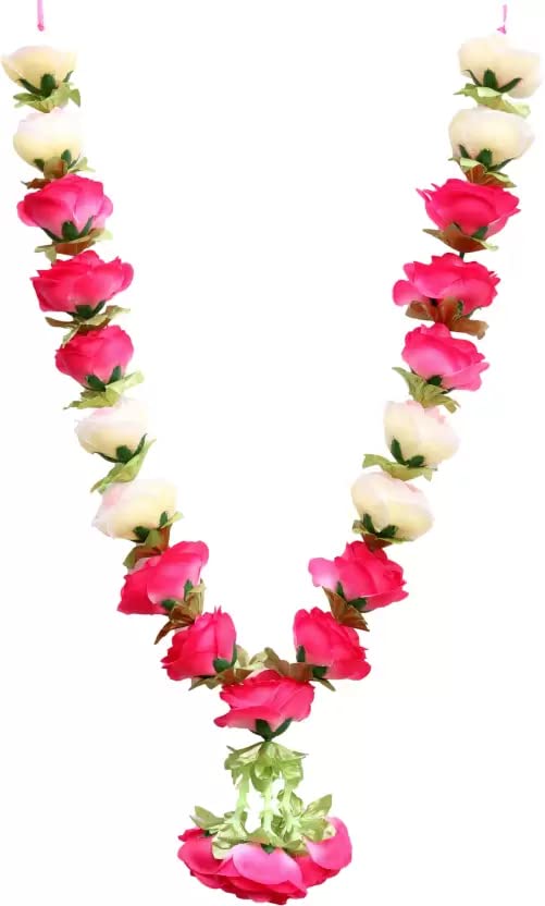Buy Artificial Flower Rose Garland for Photos, Deity/God Idols, Home
