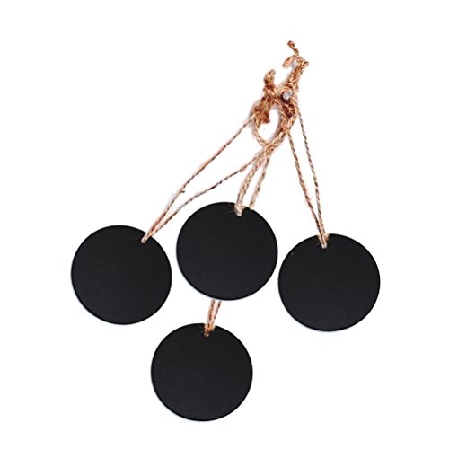 Ultnice 10Pcs Mini Chalkboard Double Sided Round Small Blackboard Message Board With Hemp Rope For Home Wedding Decoration Pendant Diy Accessories #TOP2