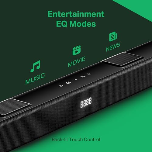 Image of Boat Aavante 2.2 800, 80W Signature Sound, 2.2 CH Built-in Subwoofer, Multi Port, EQs, Back-Lit Touch Controls, Remote, Bluetooth Sound bar, Home Theatre Soundbar Speaker (Premium Black)