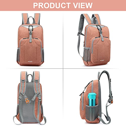 G4Free Mini 10L Hiking Daypack Small Hiking Backpack Cycling Compact Shoulder Backpack Outdoor For Men Women(Light Orange) #TOP3