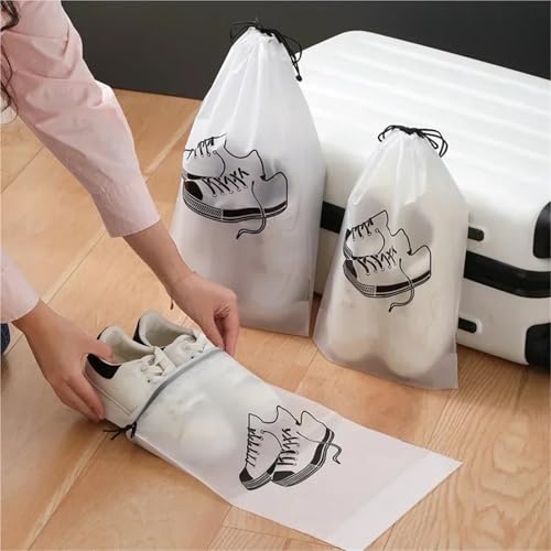 Bolsa de zapatos de viaje transparente impermeable para maleta de 25x36 cm 2