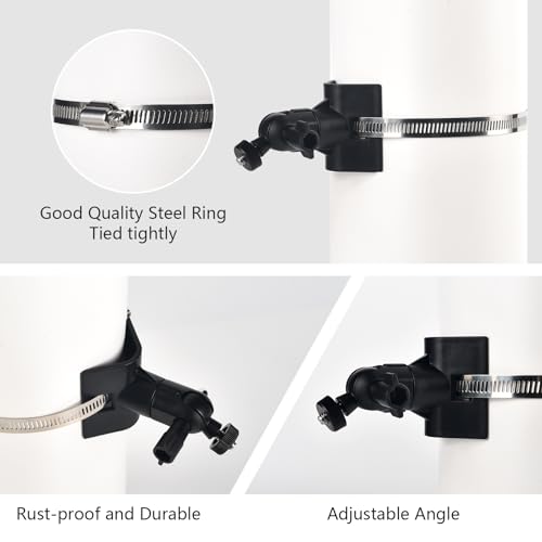 Mast Mount, No-Drill Universal Pole Mounting Bracket for Outdoor Stick Up Cam/Pro, Indoor Camera, Spotlight Cam, Spotlight Camera Plus/Pro Surveillance Camera & Solar Panel - Image 3