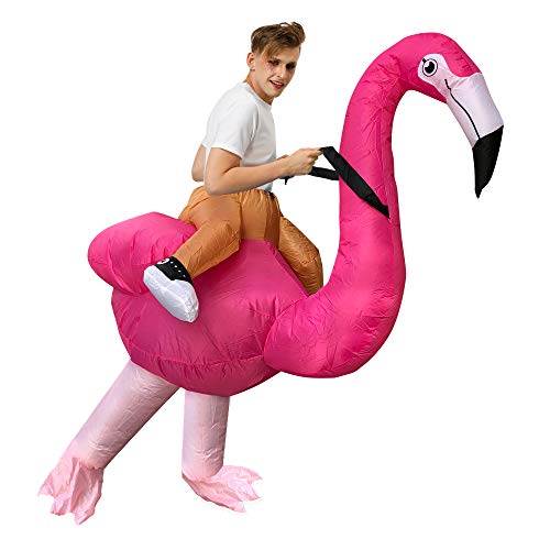 JASHKE Inflatable Costume Flamingo Costume Halloween Costume Fancy Dress Cosplay Costumes for Adult
