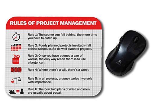 Neurons Not Included Project Management Rules Funny Computer Mouse Pad Neurons Not Included thumb #2