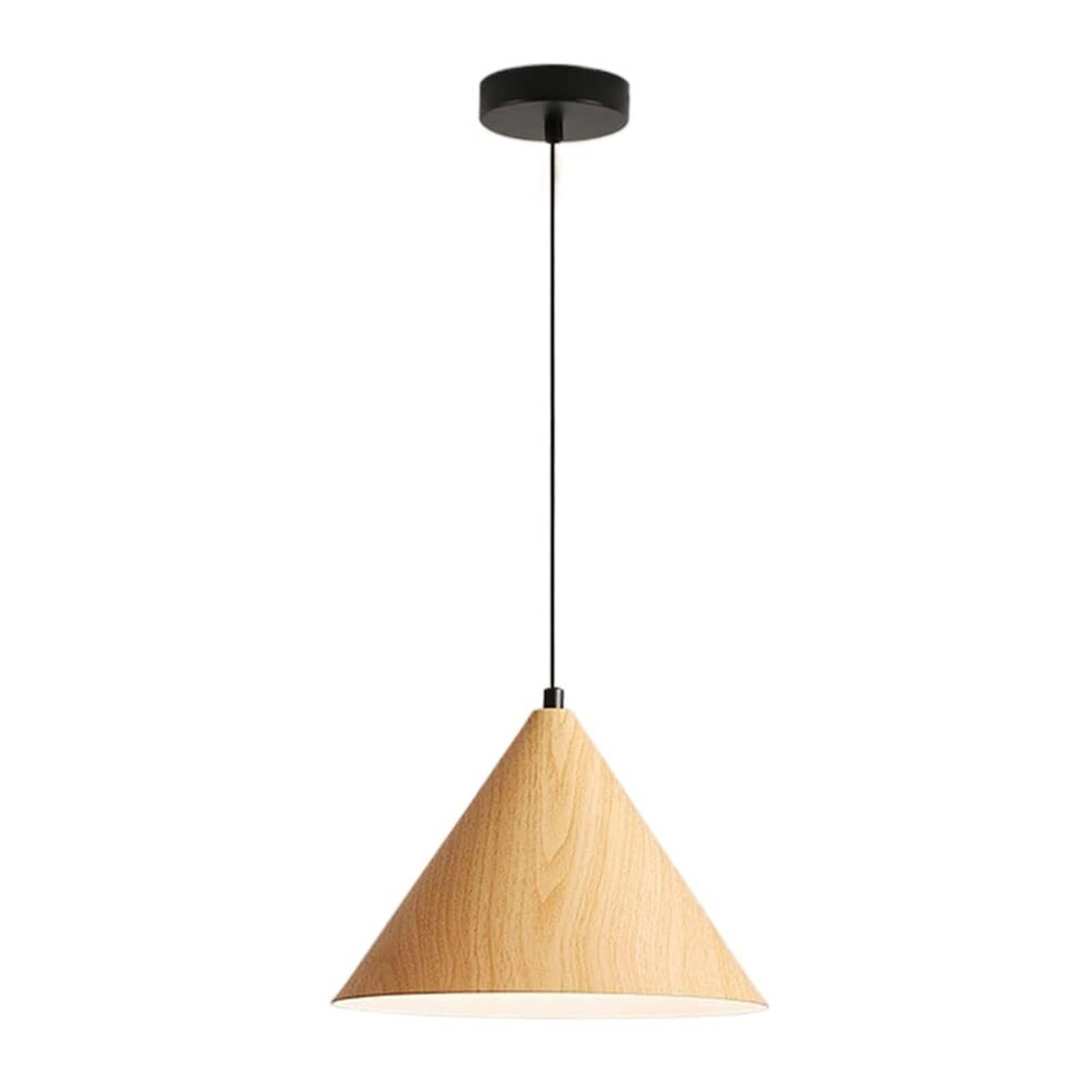 Khukhu One Color Pendant Lights For Ceiling Triangle Indoor Luminaire Unique Wood Grain Metal Ceiling Lights Ceiling Light Fixtures For Dining Room,Corridor,Entryway,Hallway