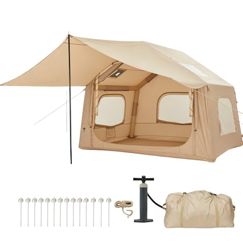 Carpa inflable para camping, impermeable, 4 personas