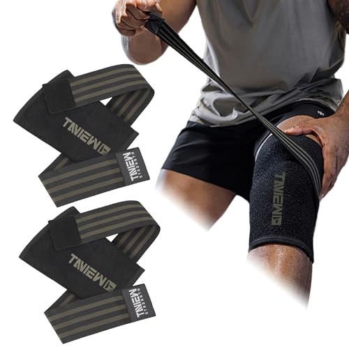 Taview Ginocchiere Con Bretelle Regolabili Per Sollevamento Pesi, Squat E Fitness | 2 In 1 Ginocchiere E Fasce Per Ginocchia Per Pressione Regolabile,