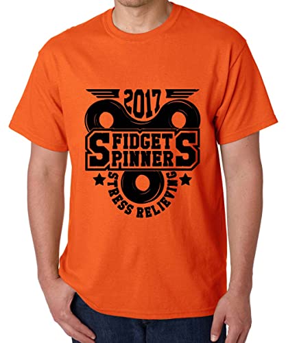 Image of Caseria Men's Cotton Printed T-Shirt -Fidget Spinner | 100% Cotton | Half Sleeves | Regular Fit | Printed | Round Neck | Graphic T Shirt